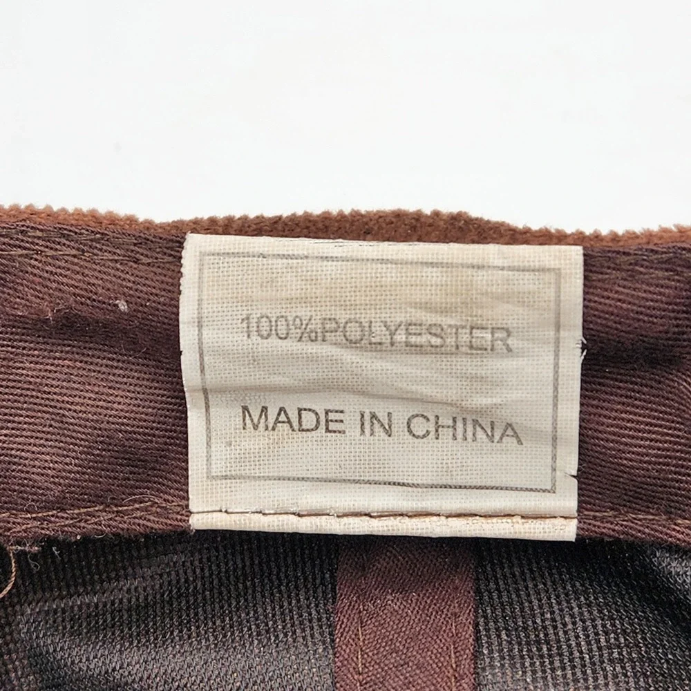 Brown Atlanta Corduroy Style Snapback Baseball Cap Embroidered‎ Logo Adjustable